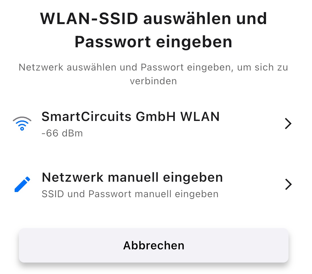 WLAN-Netzwerk auswählen