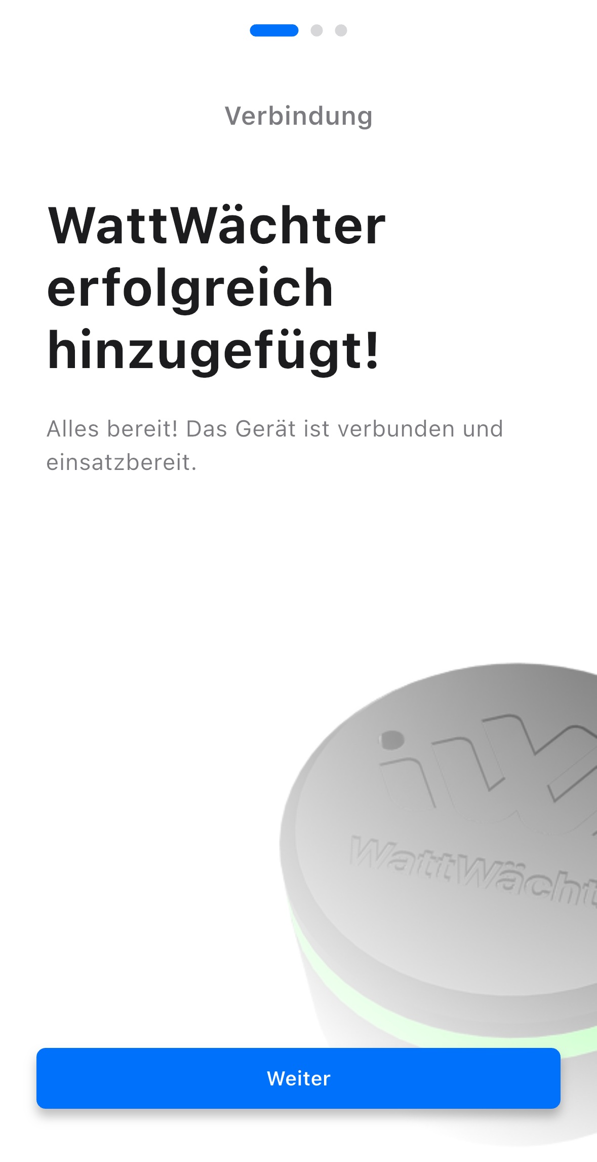 Einrichtung erfolgreich