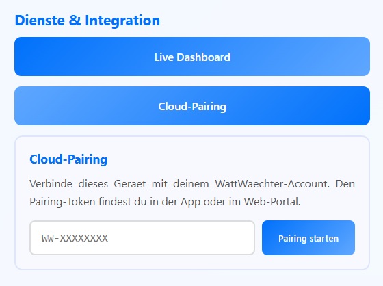 WattWächter Cloud-Pairing